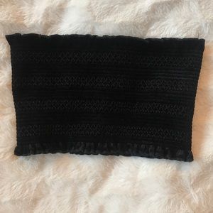 Velvet stretchy tube top